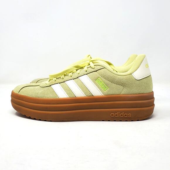 Adidas VL Court Bold Platform Sneaker Shoes Ice Yellow Lucid Lemon JI1784 Size 7 - Picture 4 of 9